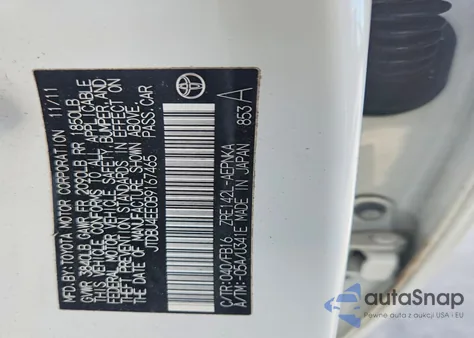 2011 Toyota Corolla Base из США, поврежденный, VIN JTDBU4EE0B9167465